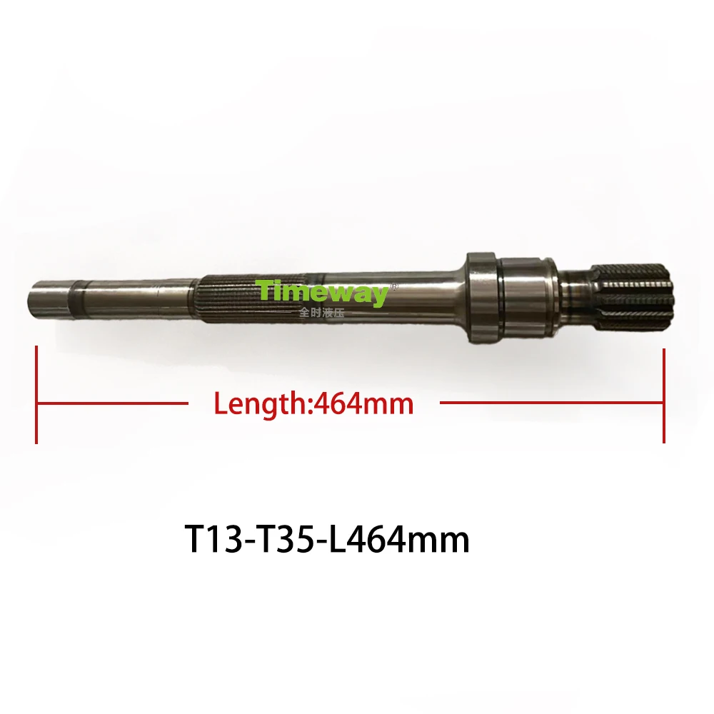 PVV Hydraulic Pump Shaft PVV200 Shaft Drive Sahft 13 Teeth Shaft Repair for Oil Gear PVV-200 T13-T35-L464mm Shaft 08730089