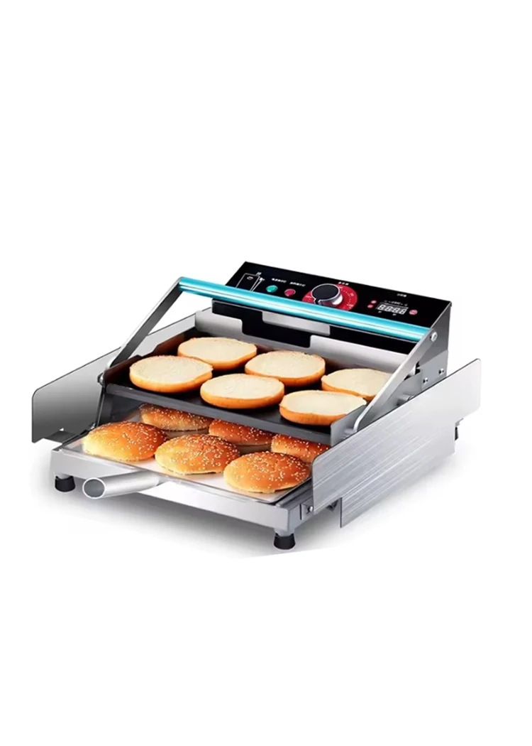Hamburger Machine Commercial Small Fully Automatic Burger Baking Machine Hamburger Embryo Heating Machine Fried Chicken Hamburge