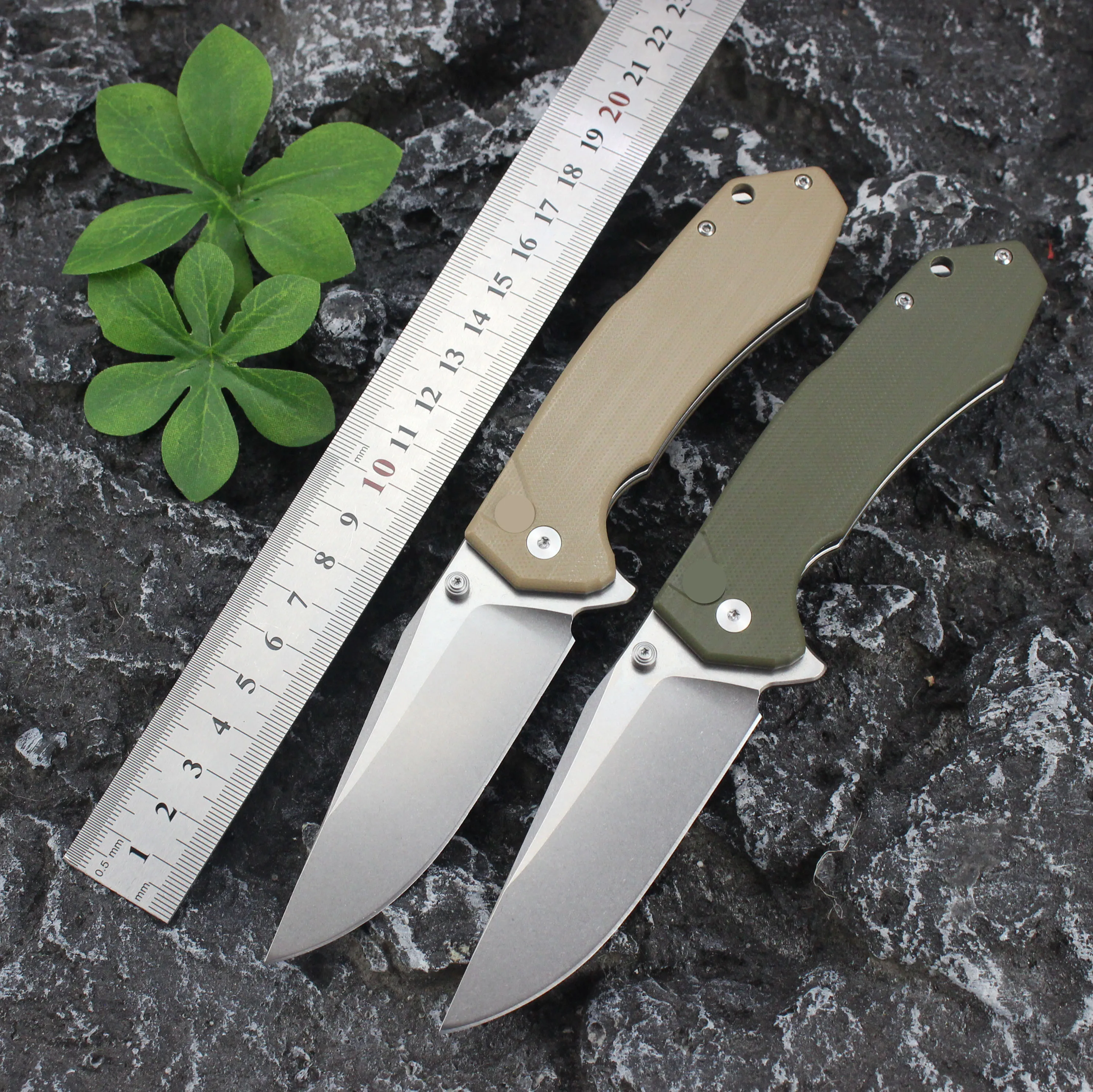 Tunafire GT-T0034 Outdoor Jackknife  D2 Steel G10 Handle Knives Hiking EDC Tool Camping Survival Folding Knife GIFT