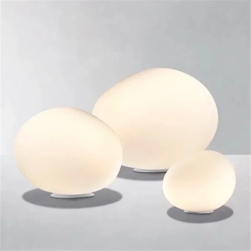 

Modern Glass table lamp Nordic living room Led Irregular table light creative pebble desk lamp bedroom Home decor Light Fixtures