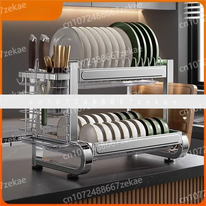 

Стеллаж для хранения посуды из нержавеющей стали 304, кухонная полка, бытовая многофункциональная полка для посуды