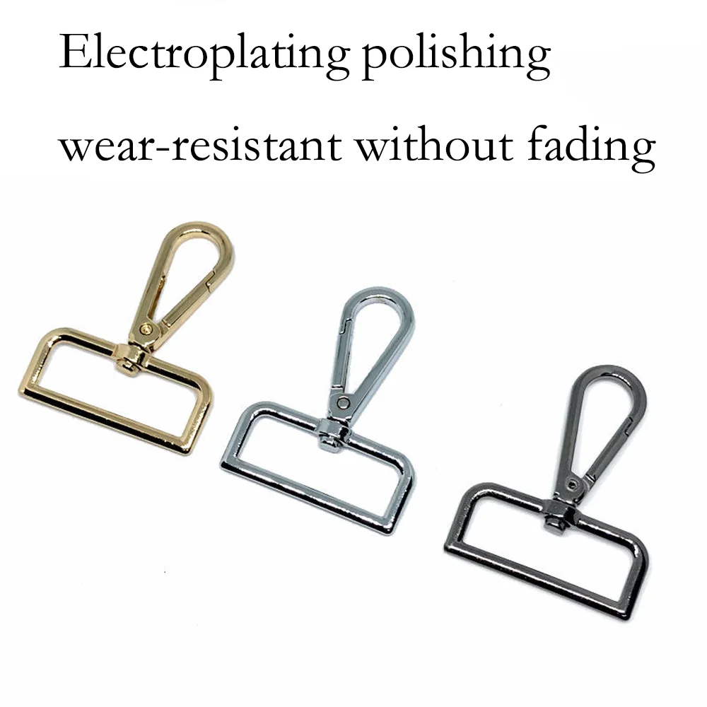 

50/100pcs 50mm Swivel Clasp Swivel Hook Metal Swivel Lobster Claw Clasp Push Gate Snap Hook Purse Hardware Adjustable Clip