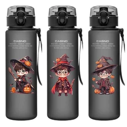 Harry Potter Water Cup Hogwarts Emblem Drinking Outdoor 560ml Large Capacity Children's Water Bottle Portable Water Cup Gifts