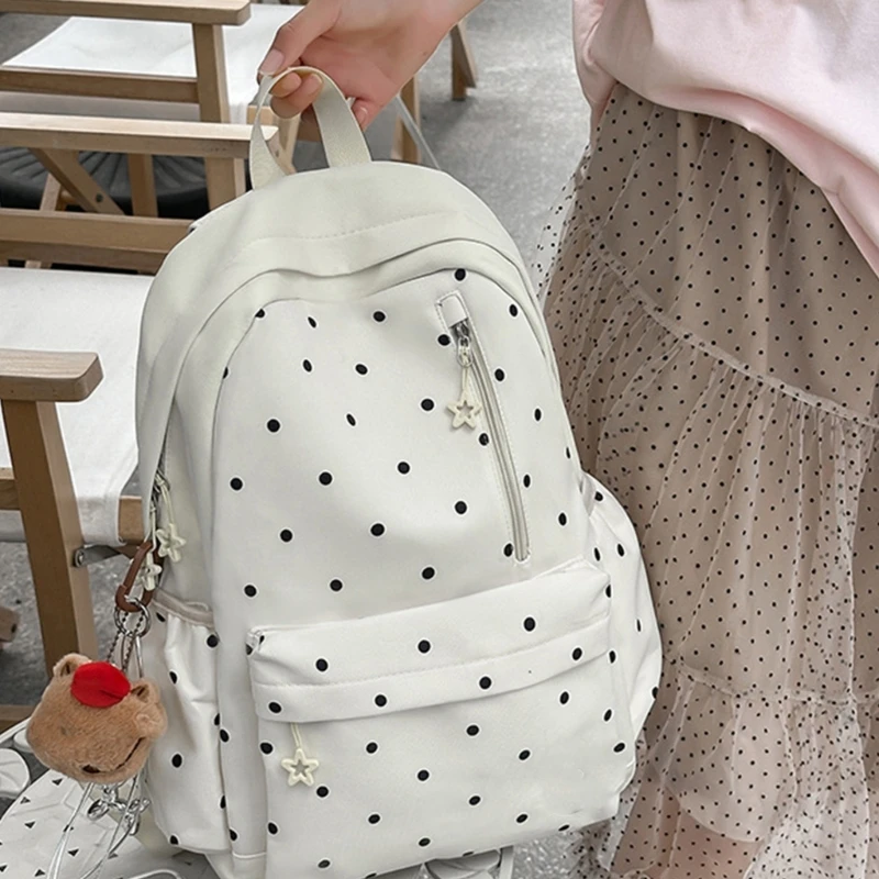 X7XC Laptop Bag Student Daypack with Dotted and Front Pocket Storage for School