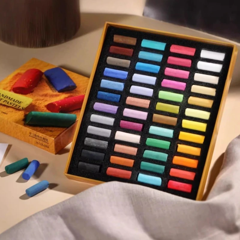 Soft Pastels/Chalks/Sticks/Crayons 24/36/48Colors for Art Craft Coloring Sketching Great Blending Professional Painting Supplies
