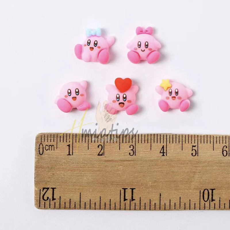 10 Stuks Schattige Mini Roze Cartoon Nail Charme 3d Hars Kawaii Diy Sieraden Ornament Manicure Versieren Accessoires