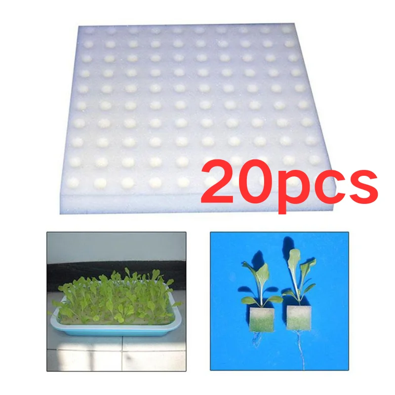 

20 шт. гидропонные губки квадратные беспочвенные пенопластовые рассады средних семян губка куб блок для посадки овощей садовые принадлежности