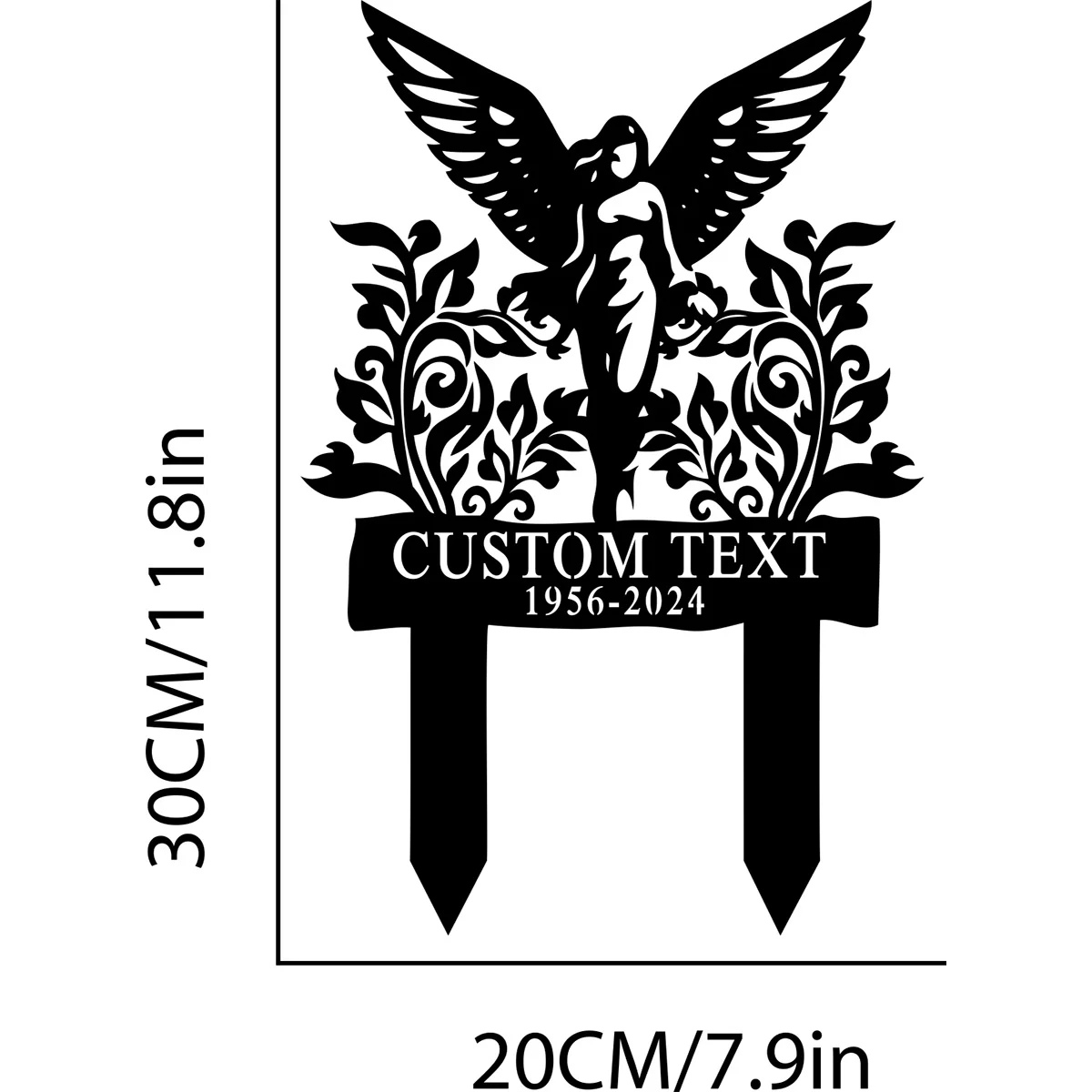 Custom Angel Memorial Stake, Personalized Mom\'s Garden Memorial, Memorial Plaque, Cemetery Stake, Remembrance Gift, Mom Loss