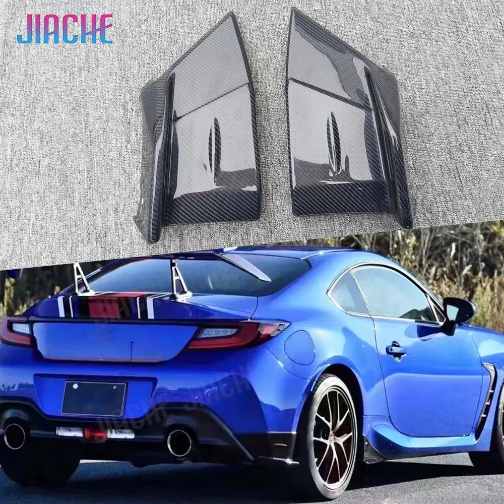 

Для Toyota GR86 Subaru BRZ 2021+ 2 шт./компл. карбоновые сплиттеры заднего бампера, боковые сплиттеры, накладки, фартуки, FRP, черный обвес