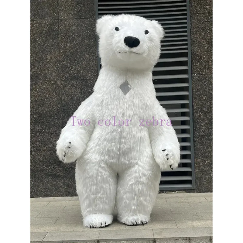 

Cosplay Air Inflatable Polar Bear Mascot Costume for Advertising Wedding Customize Mascot Costume Animal Costume White Bear