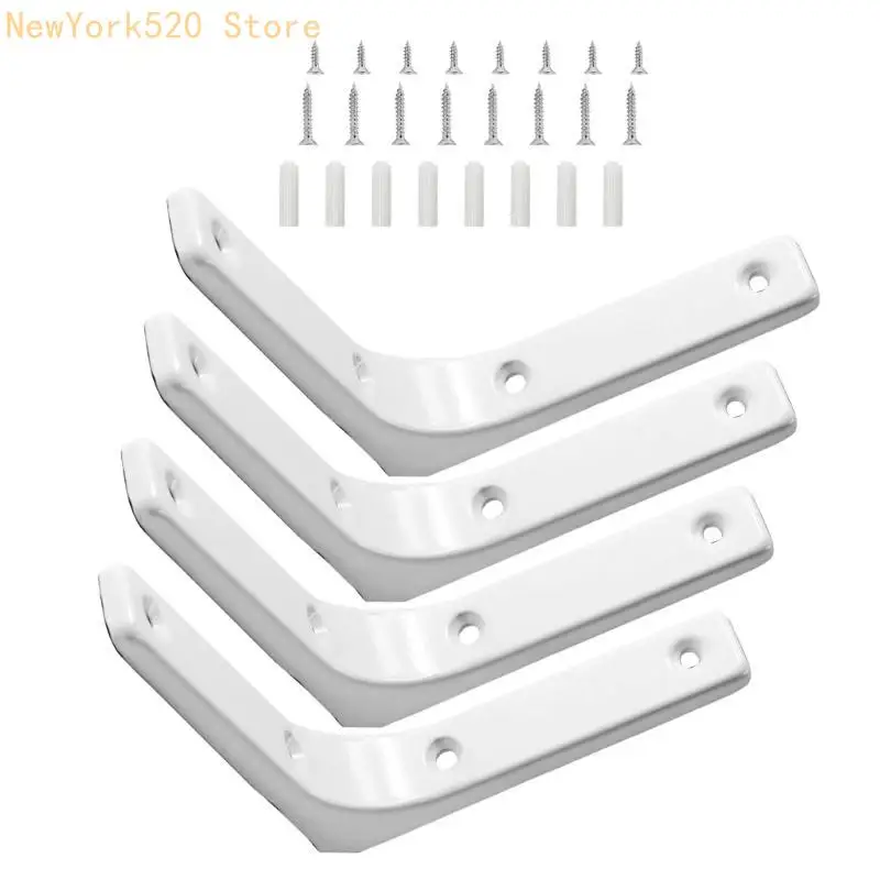 N84C 4 mảnh Kim loại L kệ hỗ trợ dấu ngoặc cho các dự án và lưu trữ DIY