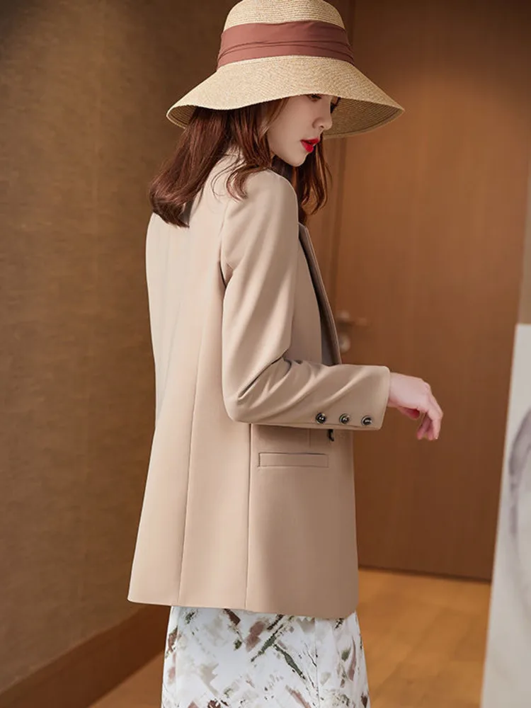 Women Blazer Coat Fashion Long Sleeve Tops Outerwear Chic Elegant Long Sleeve Basic All-match Office Streetwear New 2023