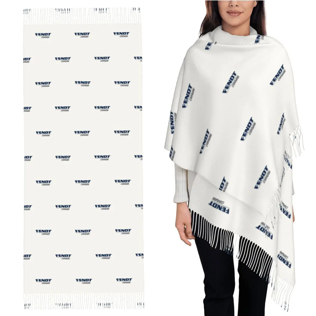 

Шарф Fendt Caravan, шарфы с кисточками для женщин, мягкие теплые шали и накидки, длинная осенне-зимняя шаль