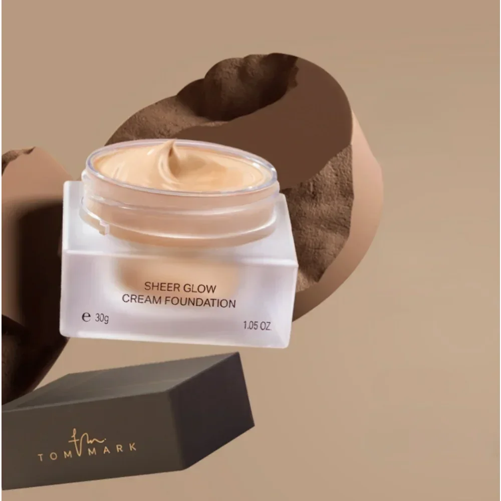 Tommark Mousse-Base de maquillaje brillante, corrector de larga duración con Control de aceite, nutritivo para la piel, resistente al agua, cosméticos de maquillaje coreanos