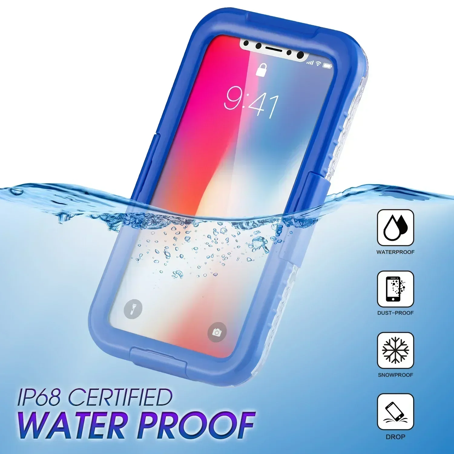 For OPPO Realme 11 Pro Plus Realme 11x Waterproof Phone Case Underwater Diving Bag Snowproof Protective Cover Realme X50 Pro 5G