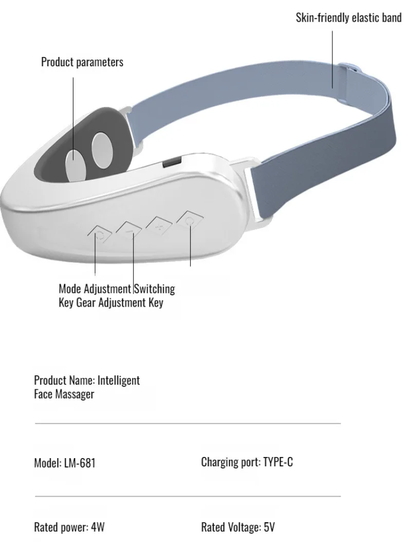 Domowy inteligentny masażer do liftingu i ujędrniania twarzy w kształcie litery V, przyrząd do przerzedzania twarzy, kształtowanie twarzy, przyrząd kosmetyczny, masażer twarzy