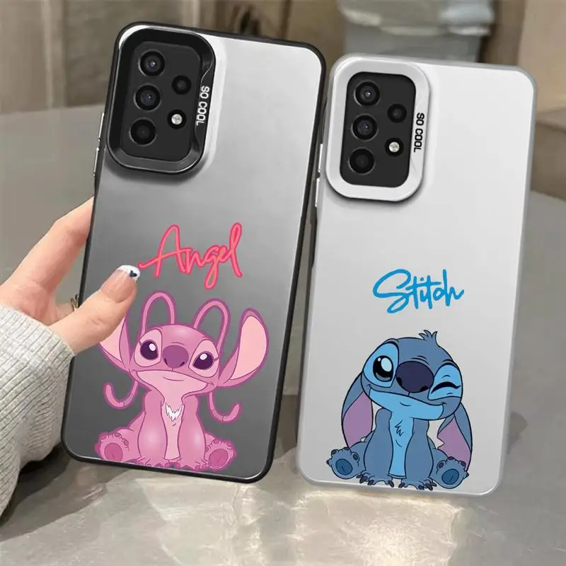 phone cases for Samsung Galaxy A34 A23 A15 4G A35 A52 A54 5G A32 A13 A55 A33 funda Back Shell Cover Disney Pooh Stitch Angie Sac