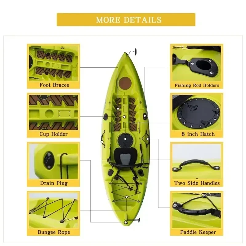 Adults Accept Customized Logo Inflatable Drop Stitch Core River Pedal Kayak Fishing 2 Person