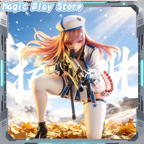 Goddess Of Victory NIKKE Rapi Figure White & Black Outfit Ver. Squat Shooting Anime Girl Collectible Model Desktop Ornament Gift