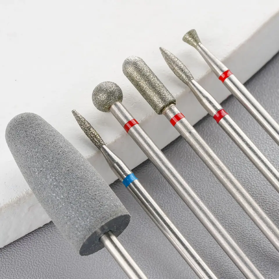 Set de 6 Limas de Diamante para Uñas, Cabezal de Pulido para Cutículas, Piedra de Moler Eléctrica para Manicura, para Remover Acrílico 4