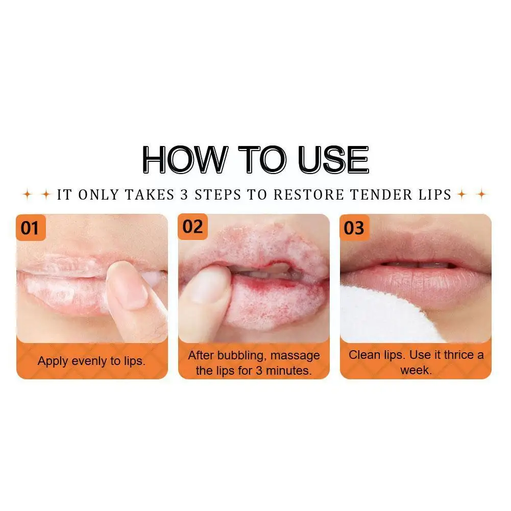 Máscara de clareamento labial, clareamento para lábios escuros, hidratação Remover pele morta, reduzir a pigmentação, Bubble Repair, P5C7