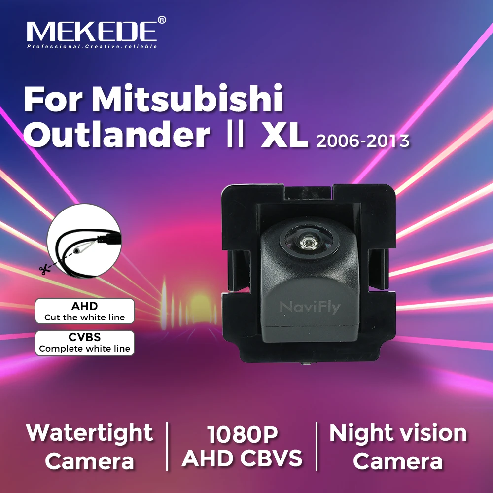 

MEKEDE ° Широкоугольная камера для MitsubishiOutlander llXL 2006-203, круглая камера «рыбий глаз» с разрешением высокой четкости 1080P