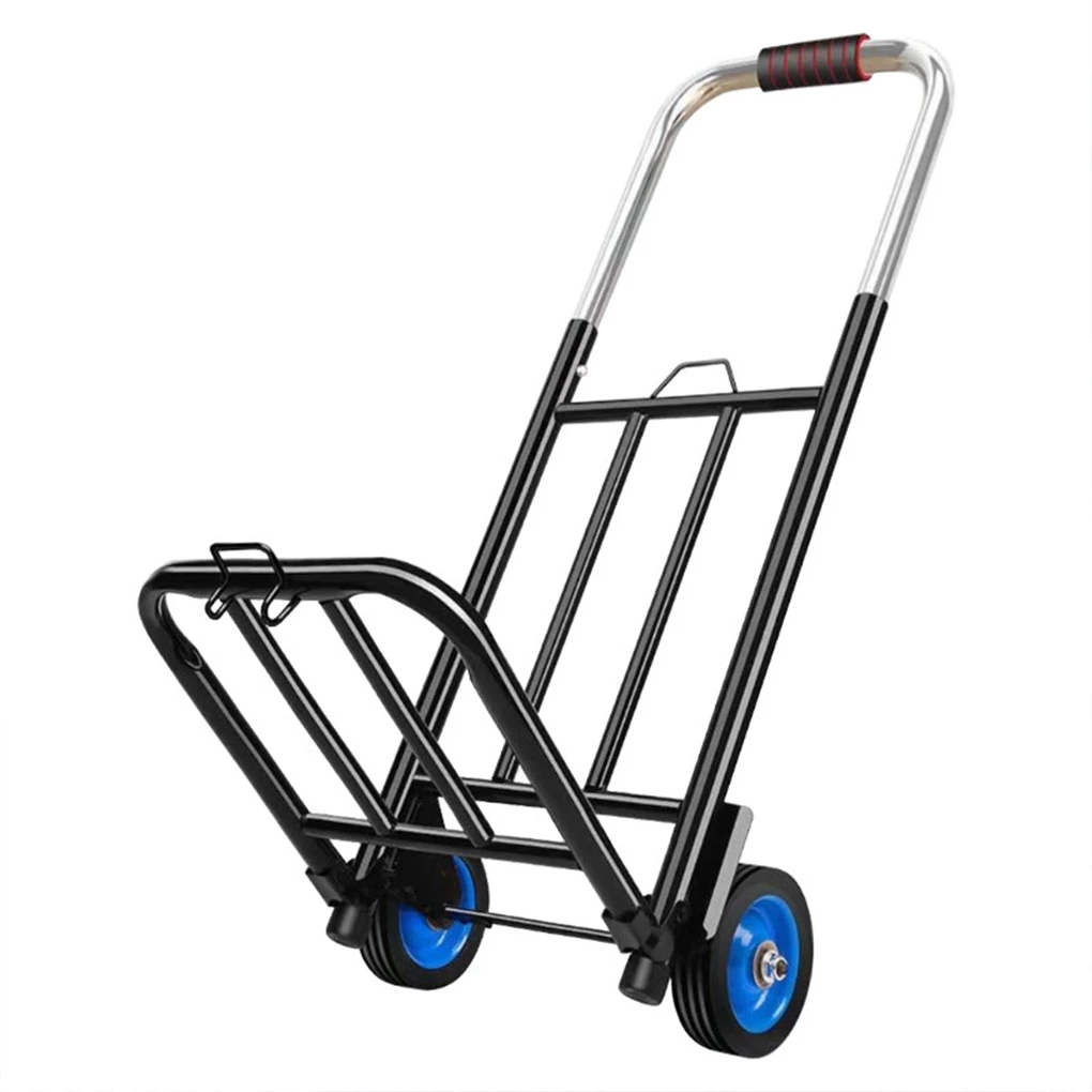 

Portable Folding Retractable Trolley Folding Hand Truck Handling Household Trailer Shopping Cart Trolley Adjustable Garden cart