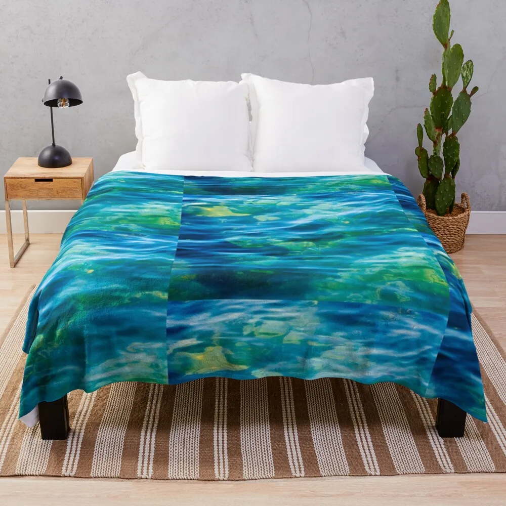 Rippling Ocean 01 Throw Blanket Fashion Sofas Luxury St Blankets