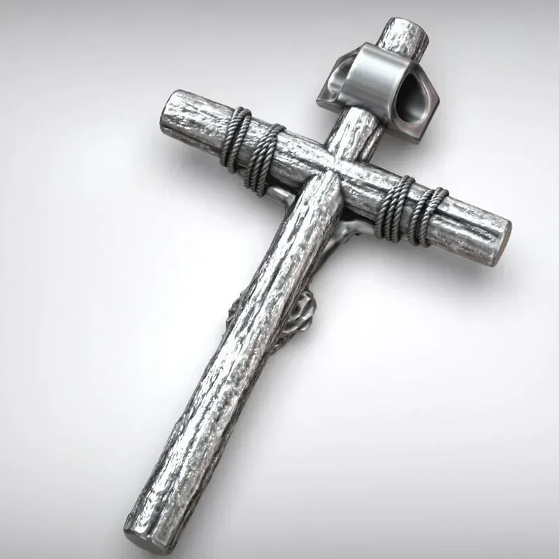 10g 3D Jesus Christ Cross Christian Catholic Pendant Customized 925 SOLID STERLING Silver Pendant