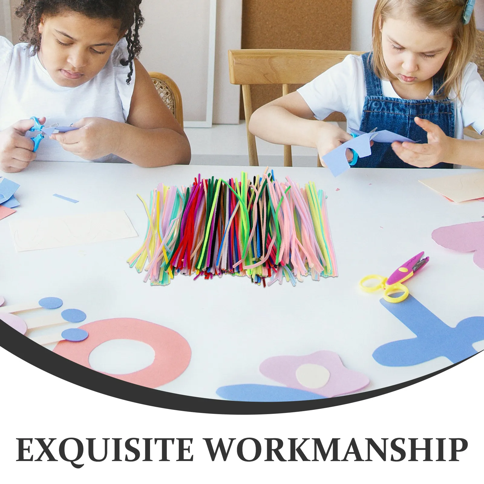 400Pcs Twisting Sticks Chenille Stems Multicolor Creative DIY Craft Material for Friendship Bracelets Bows Cookie Bags Bread