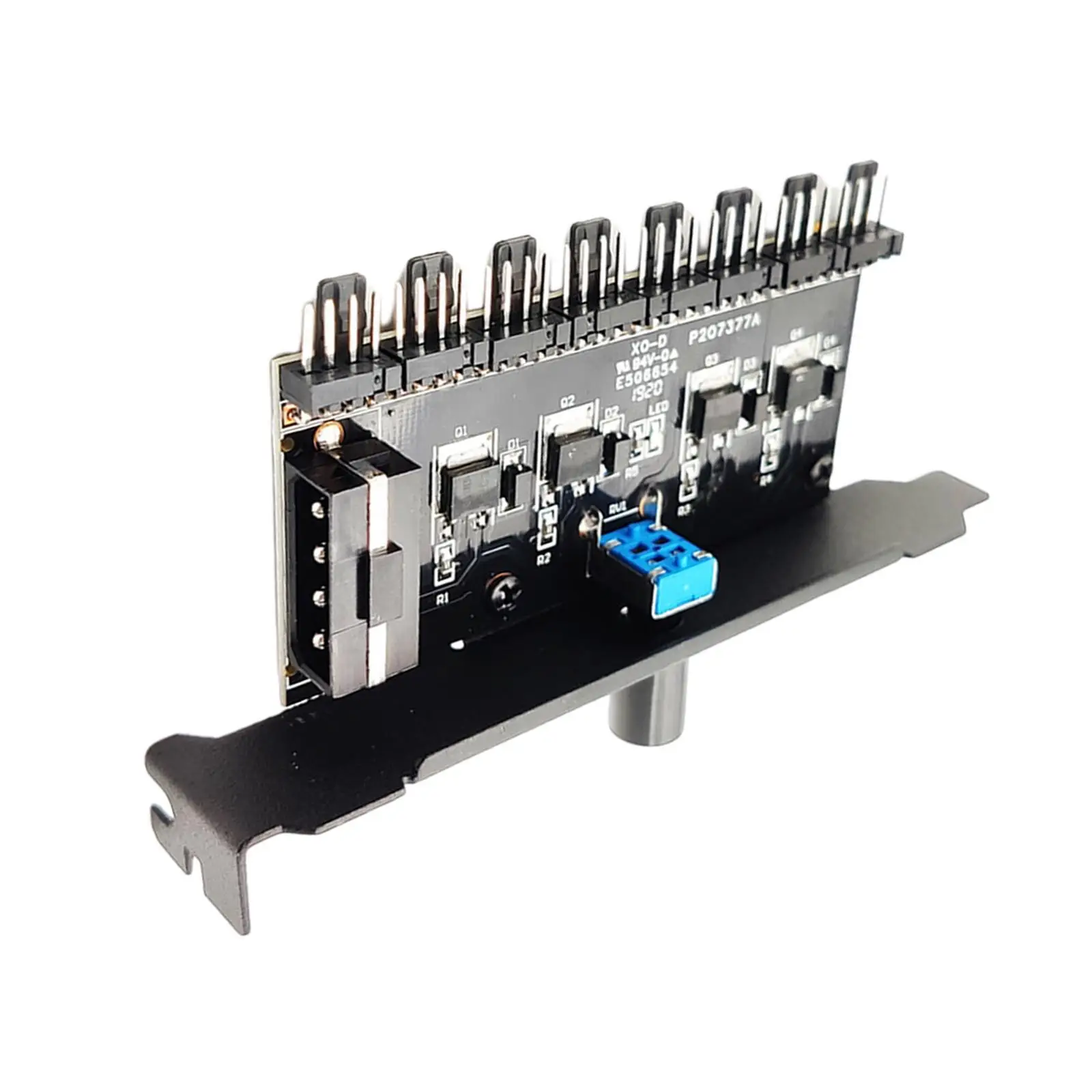 12V Computer PC Case Cooling Fan Hub Regulator 4Pin 3Pin Speed Controller 4
