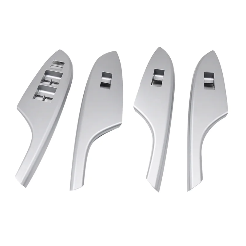 

4PCS Car Door Window Switch Bezel Trim Window Glass Panel Armrest Lift Switch Button Cover
