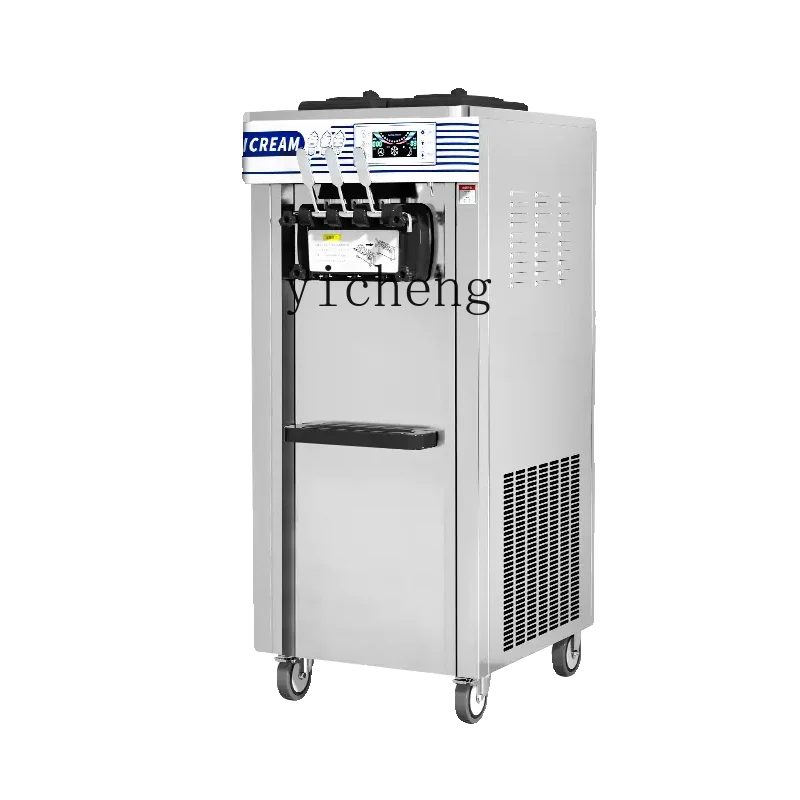 TQH Cream Machine Commercial Vertical Cone Machine Desktop Cream  Automatic Ice Cream Machine Stall Equipment Powder