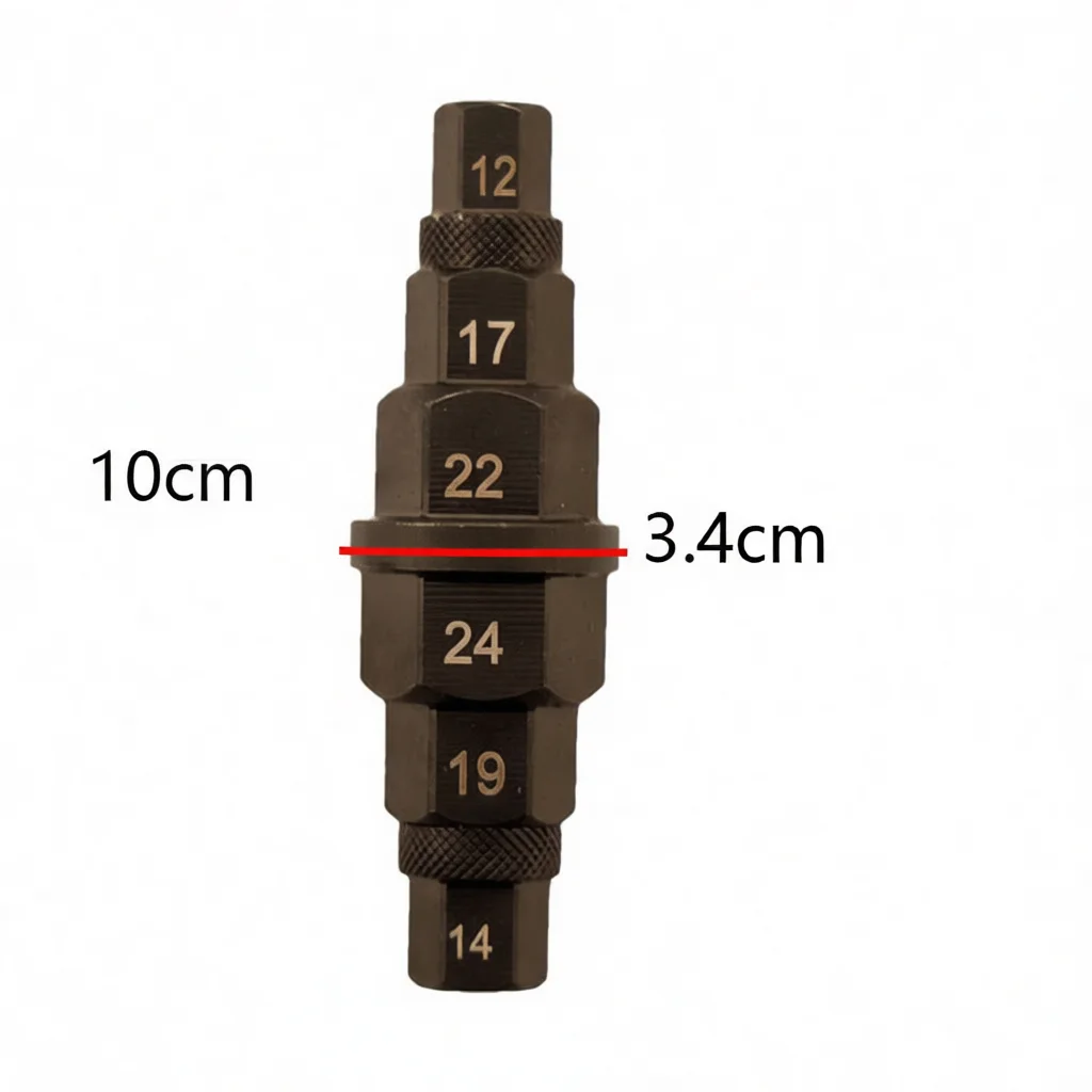 Motorcycle Repair Spindle Tool 12mm 14mm 17mm 19mm 22mm 24mm Hex Socket Wrench Carbon Steel Lengthened Mechanic Hand Device
