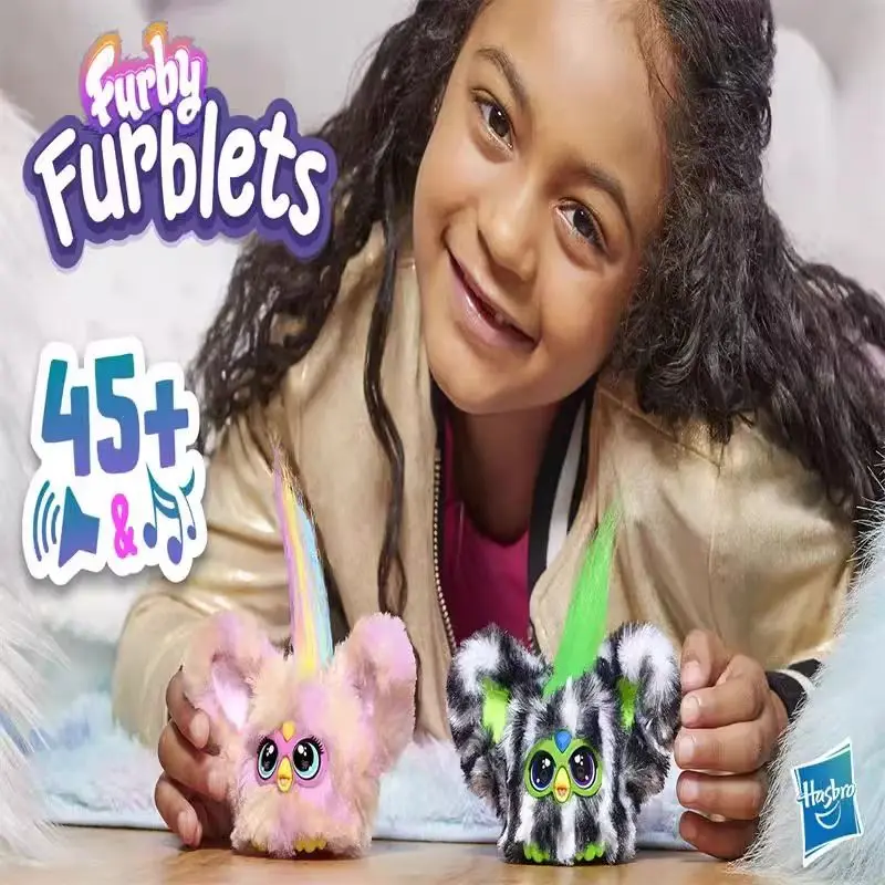 Furby Furblets Fierce & Fabulous Lot de 2 Greenie-Meanie & May-May avec 45 sons chacun Jouets en peluche électroniques Cadeaux du Nouvel An