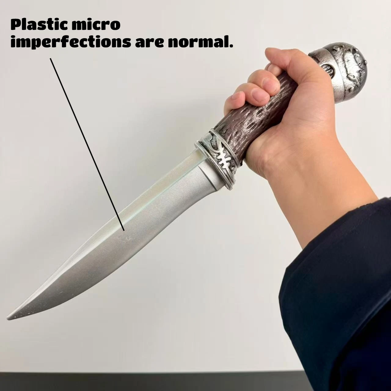37cm/14.5inch Foam Sword Stage Performance Martial Arts Prop Silver Blade Pu Sword Western Short Sword Cosplay Knives Toys Boys - view 3
