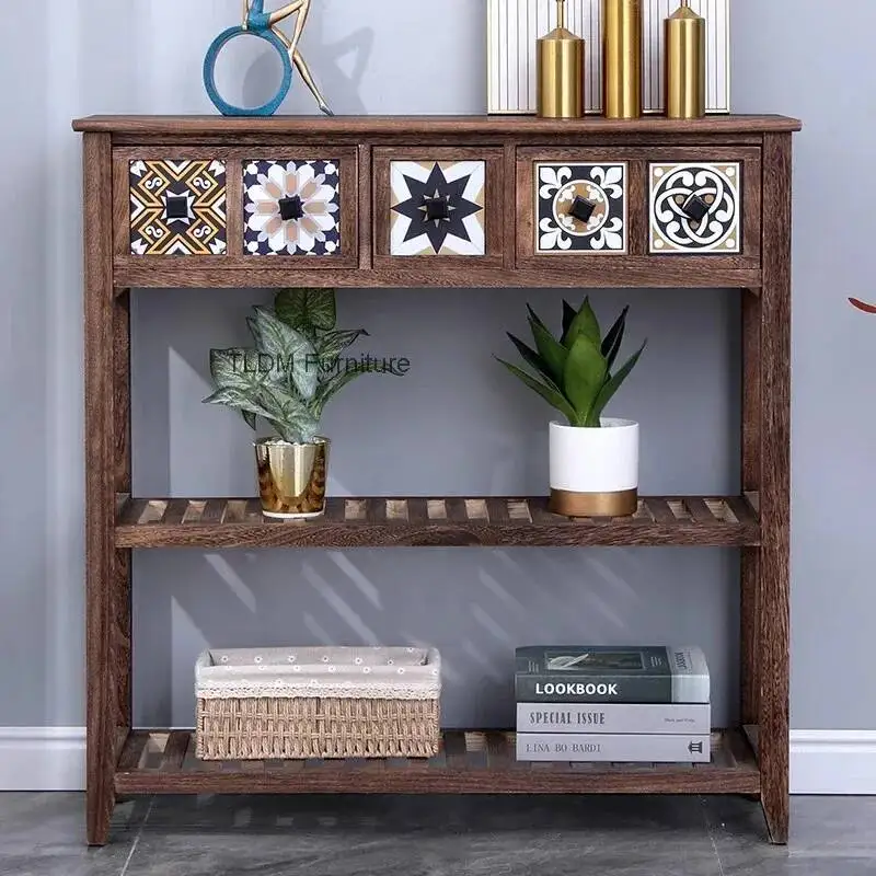 

Furniture Nordic Hall Italian Minimalist Design Living Storage Aesthetic Console Entrance Tables Simple Room Console Table