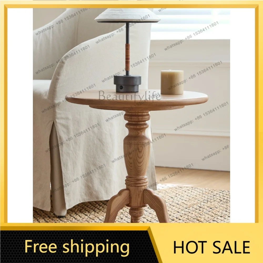 FG coffee table living room, French natural wind medieval, ash wood solid wood coffee table