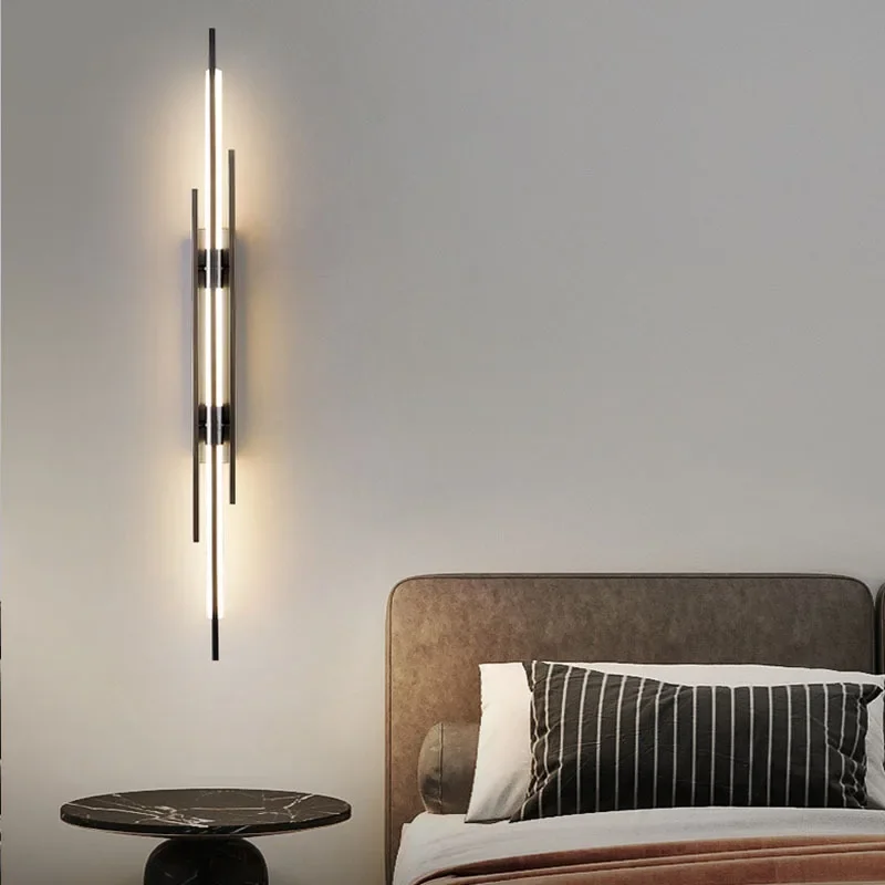 SANDYHA Modern Long Strip Grid Wall Lamps Stylish Lighting Living Room Bedroom Hallway Staircase Bedside Cabinet Elegant