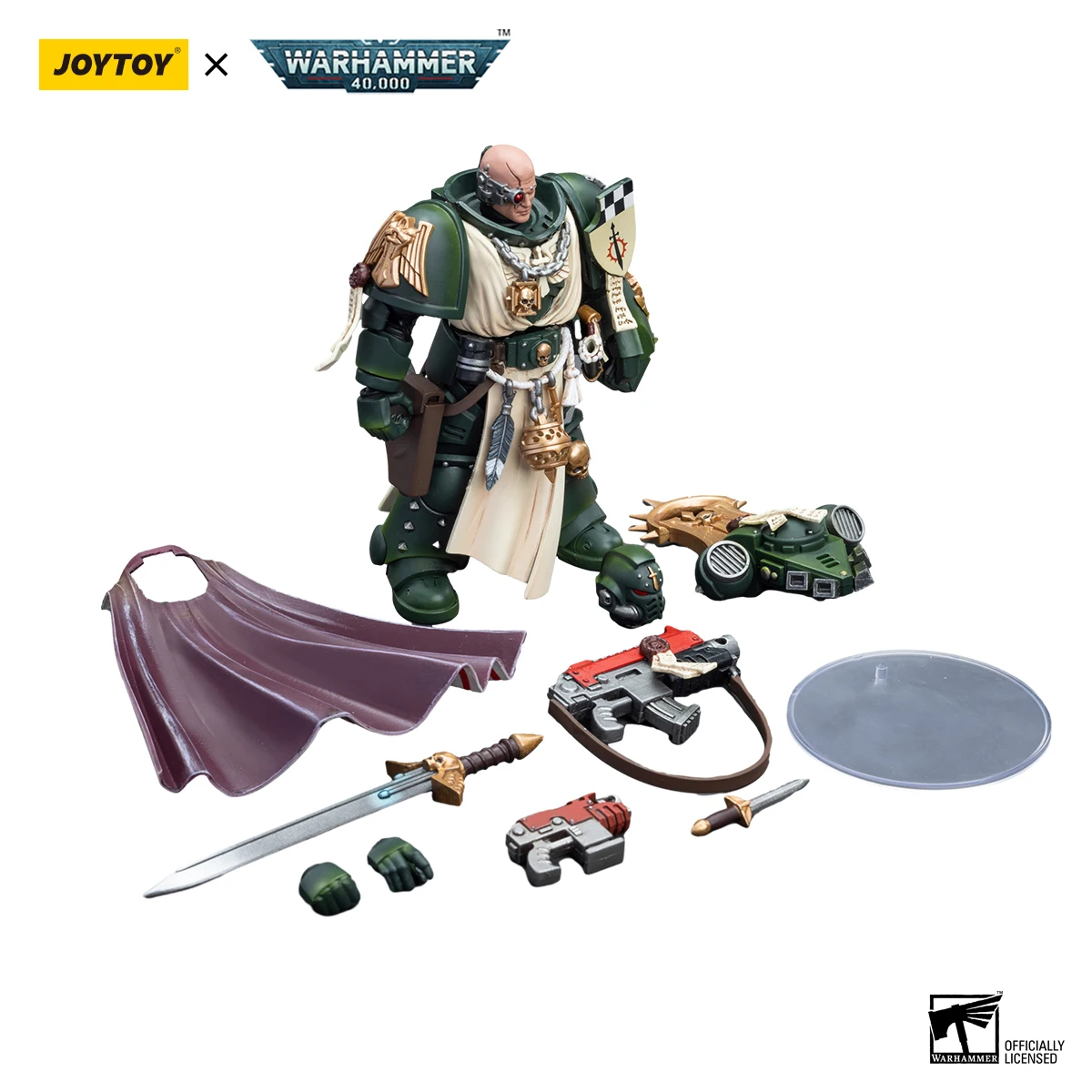 [EM ESTOQUE] JOYTOY Warhammer 40000 Dark Angels Master com Power Fist Anime Modelo Militar aniversário