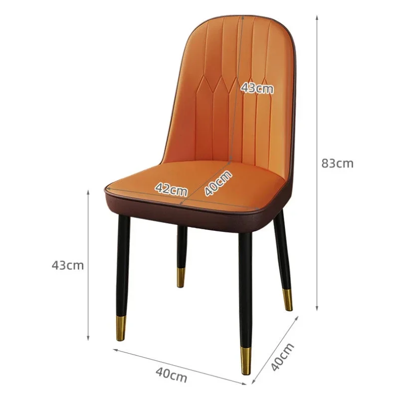 European Style Luxury Dining Chairs Backrest Hotel Chairs Dining Office Chairs Nail Salons Makeup Stool Computer Chair Furniture