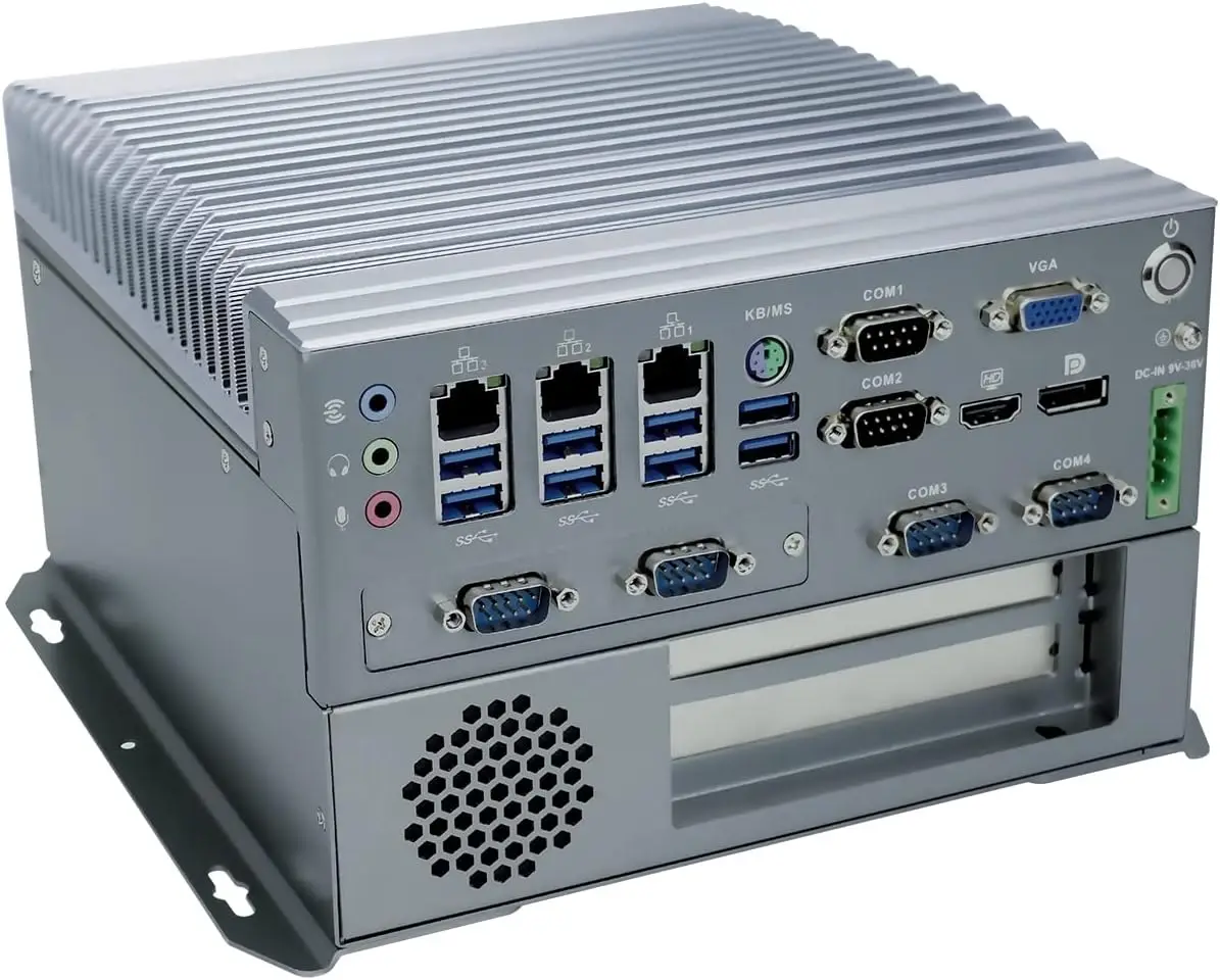 Parteaker PC industriale senza ventola Intel i3 6100T i5 6500T i7 6700T 6COM VGA HD DP Computer incorporato per l'automazione