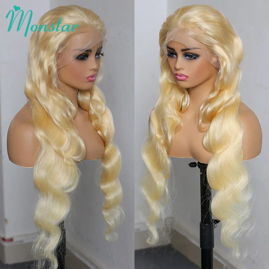 5x5 Closure Wig 613 Human Hair Blonde Colored Lace front Wig Brazilian Body Wave Pre Plucked Remy 13x4 13x6 360 Lace Frontal Wig