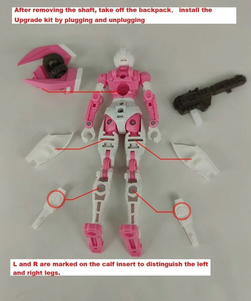 Imagem -04 - Cool 3d Faça Você Mesmo Voltar Pernas Grande Gun Upgrade Kit para Transformação Earthrise Arcee Figura Robô Acessórios Novo so