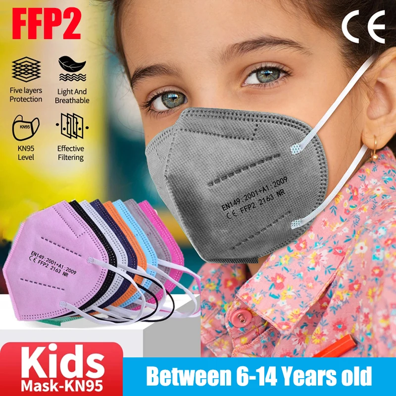 

100 шт. детская одноразовая маска, детские пылезащитные маски, детская маска KN95, полнолицевые маски, маска для лица из нетканого материала, вирусные рта, чехлы Fpp2