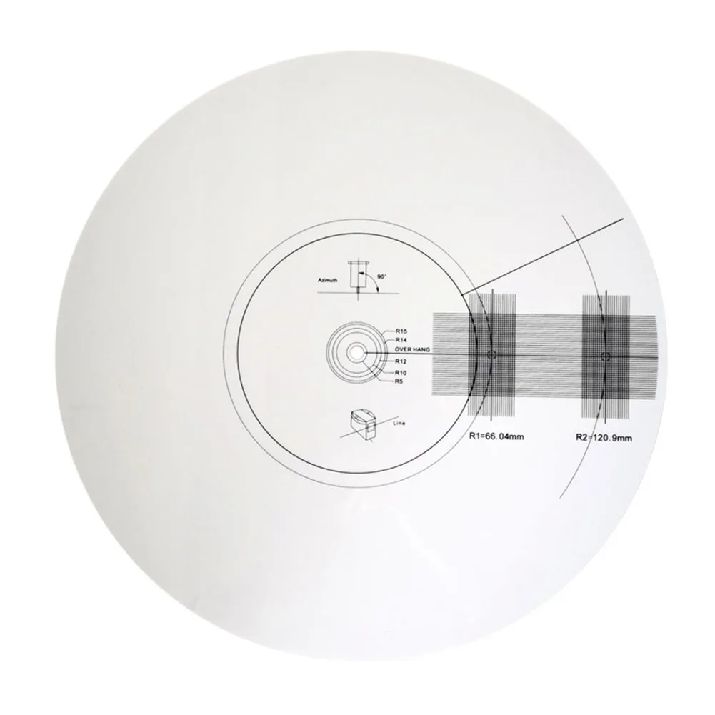Mejore su experiencia de tocadiscos con la herramienta de calibración de pastilla de discos de vinilo Material acrílico antideslizante de 3 mm de espesor