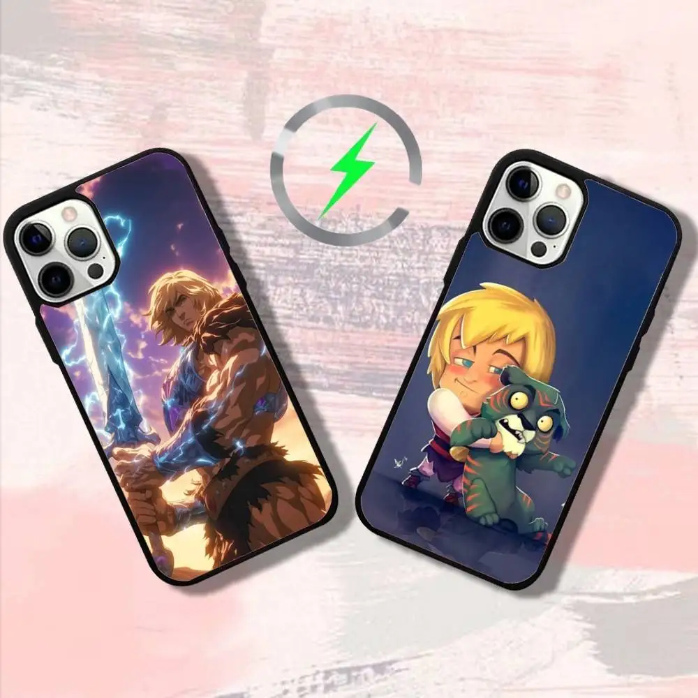 

Cartoon H-He M-Mans Phone Case For iPhone 16,15,14,13,12,11,Pro,Max,Plus,Mini,SE4,E Magnetic Magsafe Wireless Charging