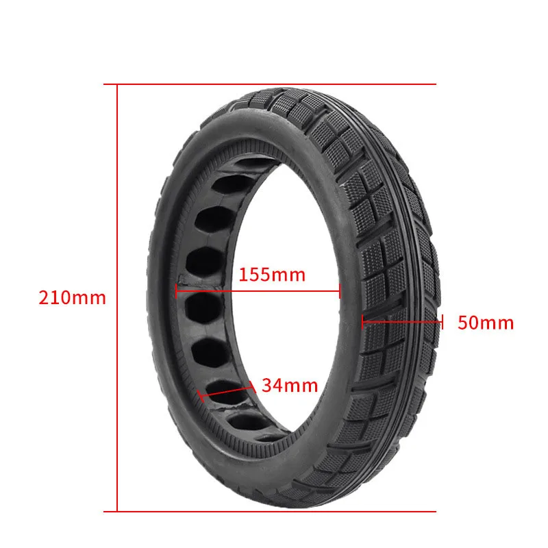 10 Inch Solid Tire Electric Scooter for Xiaomi m365 Pro Scooter Wheel's Replacement Explosion-Proof 10x2 Modified Solid Tires