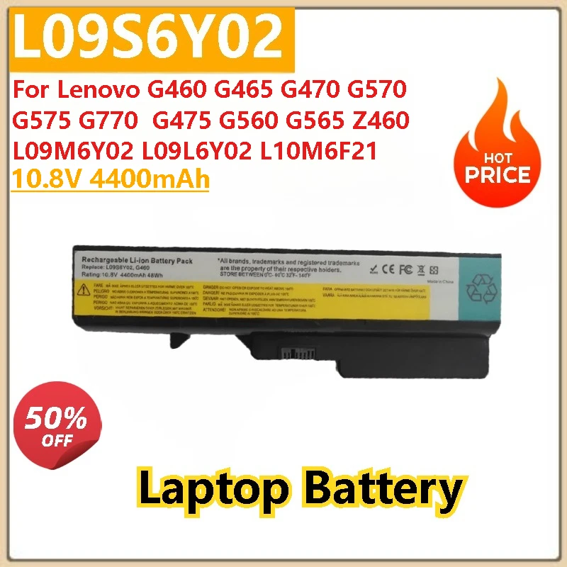 

10,8 В 4400 мАч Аккумулятор для ноутбука L09S6Y02 L09M6Y02 L09L6Y02 L10M6F21 для Lenovo G460 G465 G470 G570 G575 G770 G475 G560 G565 Z460