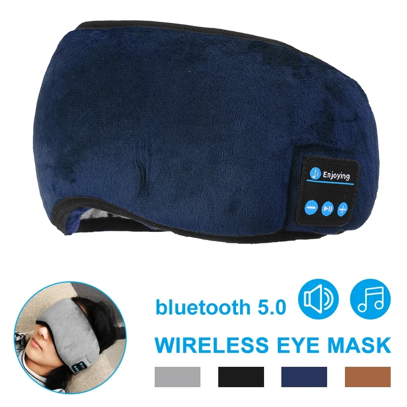 Fone bluetooth fones de ouvido esportes dormir bandana elástica sem fio música máscara olho sem fio bluetooth fone bandana